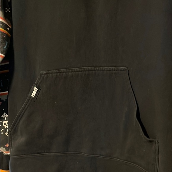 Neff Black Hoodie with Colorful Stripes - Picture 3 of 12